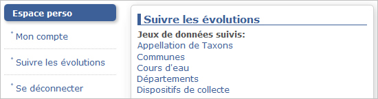 Suivre les évolutions