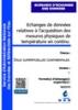 Echanges de données relatives à l&#039;acquisition des mesures physiques de température en continu