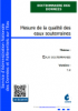 Mesure de la qualité des eaux souterraines